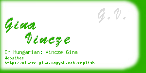 gina vincze business card